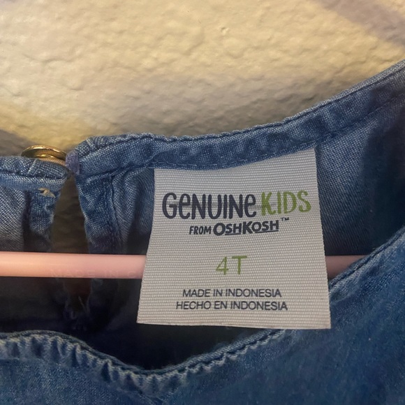 OshKosh 4T girls chambray jean shirt - Picture 3 of 4